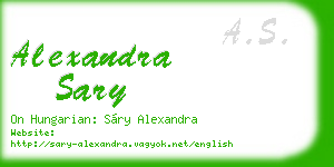 alexandra sary business card