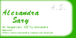 alexandra sary business card